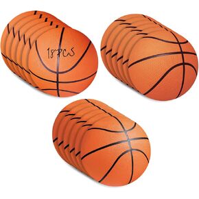 18 PCS Paper Basketball Clutouts ، مزدوج المطبوع كرة السلة ، قواطع الحفلات الفصول الدراسية ، مستلزمات الحفلات الرياضية
