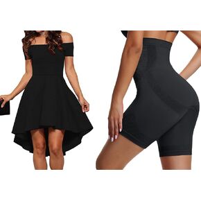 Sarin Mathews Womens Shapewear Shorts Tummy Control High Waisted Body Shaper Girdles Shorts Under Dress Thigh Slimmer