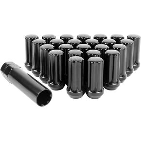 مجموعة من 24 ، M14x2.0 Lug Nuts 2 '' 'Spline Wheel Lug Nuts تناسب 2003-14 Expedition Lincoln Navigator 2004-14 F150 ، مقعد الانتفاخ المخروطي ، نهاية مغلقة ث/ 1 المقبس