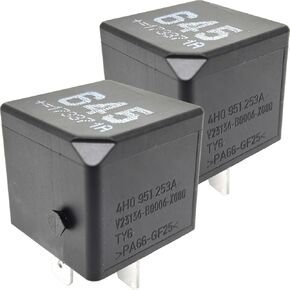 2-pack 645 4H0951253A V23136-B0006-X080 RELAY-40A 12VDC 4-Pin SPST Automotive Relay-متوافق مع سيارات Volkswagen/Audi المختارة-إصلاحات P0230 & FUEL PUMP