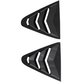 MACHSWON Rear Side Window Louvers ABS Carbon Fiber Black, Rear Side Window Louvers Scoop Cover Vent, 2023-2024 Compatible with Subaru Crosstek
