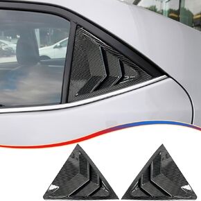 Window Suitver 2PCS تنفيس تنفيس نافذة لتويوتا كورولا 2014-2019 ، أغطية مزخرفة النافذة الرياضية المطبوعة ، إكسسوارات القطع الخارجية - ألياف الكربون (لا تناسب 2019 Corolla Hatchback)