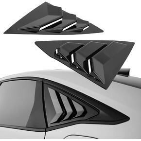 2pcs Sedan Compatible with 11th Gen Honda Civic 2025 2024 2023 2022 Accessories Car Exterior Rear Side Window Louvers Air Vent Scoop Shades Cover Blinds -Glossy Black (Sedan)