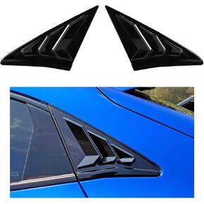 آنذاك لـ 10th Gen Civic Side Window Windows Racing Style Window Window Glass Stills لـ Honda Civic Hatchback Type R 2021 2020 2019 2018 2017 -Piano Black