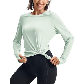 Rdruko Women's Sun Shirt Long Sleeve UPF 50+ UV Rash Guard Workout Outdoor Gym Hiking Tops with Thumbholes in Saudi Arabia