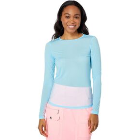 جيمي Sadock® Sunsense® Crew Neck Top Top Long Sleeve T-Shirt for Women-Hemline المستقيم-Oasis Oasis XS واحد بحجم واحد