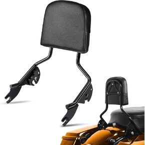PBYMT Passenger Sissy Bar Backrest, Detachable 2-up Passenger Backrest, Quick Release Rear Sissy Bar Fit for Harley Touring Road Glide Street Glide Electra Glide Road King 2009-2024, Black