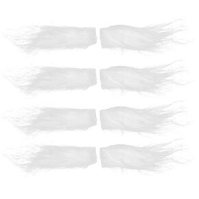 LUOZZY 4 Pairs White Eyebrows Fake Eyebrows Realistic Facial Hair Santa Claus Eyebrows Santa Costume Cosplay for Adult Kids