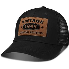 80th Birthday Gifts for Him Her, Vintage 1945 Trucker Hat for 80 Year Old Birthday Gifts Fathers Mothers Day