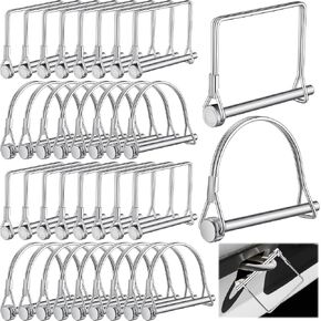 PELOPY 50 PCS TRAILER DIRPLER PIN 1/4 بوصة قطر × 2-3/4 بوصة مربع طويل وعمود قوس دبوس مقطورة السلامة دبابيس دبوس الكربون الصلب
