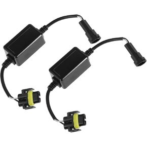 LED CAR CAR CANBUS DECODER H11 H9 H8 880 ERRR ERROR FREE تحذير مقاومات استبدال وحدة فك ترميز مضاد وميض بلاستيك أسود (مجموعة من 2) قطع غيار تلقائية