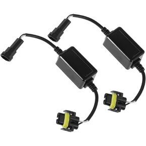 مصباح LED Canbus Canbus Decoder 9006 9005 9012 H10 خطأ حرة تحذير مقاومات استبدال وحدة فك ترميز مضاد وميض بلاستيك (مجموعة من 2) مادة دائمة