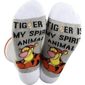 G2TUP Funny Tiger Socks Cartoon Movie Fans Gift Tigers Is My Spirit Animal Socks Animal Lover Merchandise
