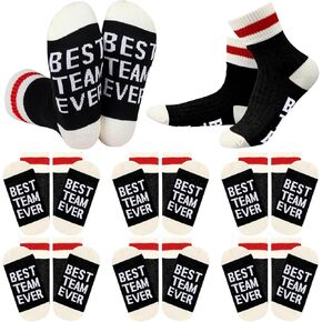 6 Pairs 2025 CNA Week Gifts Bulk Best Team Ever Crew Socks for Nurse Teacher Staff Coworkers Women Men