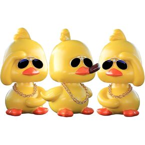 زخارف بطة بطة صفراء بارد مضحكة هزه رأس Duck Dashboard Decorations Decorations للسيارة الملحقات الديكور الداخلي للسيارات (عائلة)