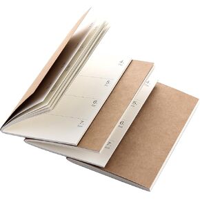 Robrasim Refill Inserts for Pocket Leather Traveler's Notebook 5.2" × 4" - Set of 3 - Weekly