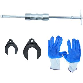 Inner CV Axle Puller Removal Tool with 5/8"-18 Slide Hammer and Extension Upgraded Pole - Slide Hammer Attachments Bearing Puller Set with 63mm 48mm CV Joint Fork Adapter Replaces TTK-006