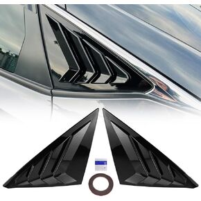 Sporacingrts Bright Black Side Window Louvers & Air Vent Scoop Shades Compatible with 11th Gen Honda Civic Hatchback (2022-2025) - Sport Car Exterior Accessories