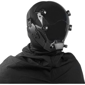 قناع Punk Cosplay for Men ، Techwear Gothic Sci Fi Mask Cosplay Halloween Mask لأي شخص بالغ
