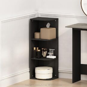 Furinno Reed 3-Tier Space Saving Corner Storage Display Shelf, White