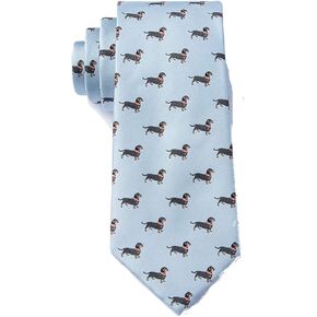 Men's Weenie Dachshund Hot Wiener Dog Animal Novelty Skinny Narrow Necktie Tie