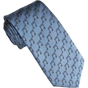 Blue Music Note necktie - notes - - tie - musician - - men's gift - teacher -