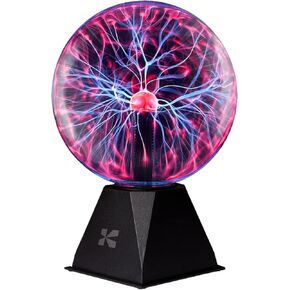 كرة بلازما Katzco 8 بوصة - كهرباء ثابتة في كرة زجاجية مضغوطة بالفراغ - السديم الرعد البرق ، المكون الإضافي - للحفلات ، الدعم ، الدعامة ، المنزل ، الجذعية in Kuwait