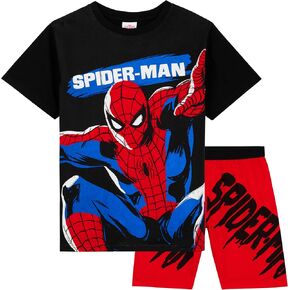Marvel Spiderman T Shirt & Shorts Set for Boys Comfy 2 Piece Lounge Set Outfit