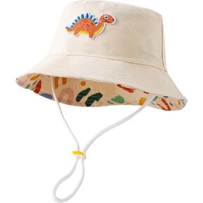 Jastore Kids Toddler Reversible Bucket Hat Baby Boys Girls Sun Hat Fishing Hat for Outdoor Activities Travel