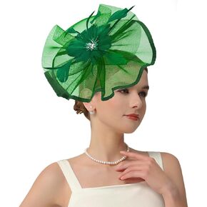 Kentucky-Bedby Fascinators قبعة شاي حفل زفاف كنيسة القبعة مقطع الشعر 2025