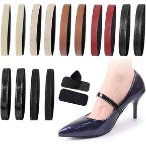 7 Pairs High Heel Shoe Straps Detachable Shoe Straps High Heel Bands Elastic Shoe Strap for Holding Loose High Heels Slippers Sandals(Mix Colors)
