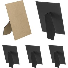 PATIKIL 5 Pack Easel Back for Picture Frame, 4 x 6 Inch Replacement Picture Frame Easel Back DIY Photo Board for Photo Frames Tiles, Black