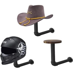 Motorcycle Helmet Holder,Helmet Holder Wall Mount Easy Storage for Motorcycle Helmets,Hats, Baseball and Rugby Helmets