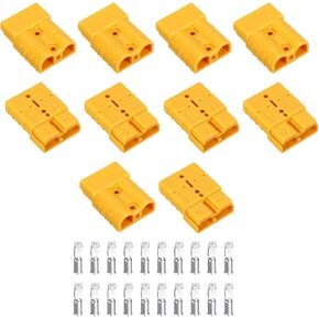MECCANIXITY Battery Power Connector,50A 6AWG 8AWG 10AWG 12AWG Wire Harness Plug Kit Battery Quick Connect/Disconnect Jumper Cable Plug Connectors for Winch Auto Car Trailer Driver,Grey,10Set