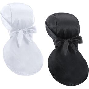 2 Pcs Do Rag for Women Motorcycle Helmet Liner Skull Cap Silk Helmet Hightail Hair Protector Accessories Durag