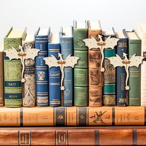 Honoson 4 PCS Handmade Dragon Bookshelf Decor Wooden Wooden Reshelf Decorations Dragon Book Nook Decor Exclseories Hompors for Books Bookish Gifts for reader