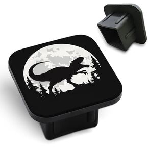 مقطورة الديناصورات عوائق الغلاف غطاء المتلقي CARTINALING INDORAPTOR Full Moon Wildlife Tree Dark Car 2 "Trailer Tower Tow Tow Cover Tube Plug Squar
