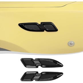 Voodonala for Chevy Camaro 2009-2024 Hood Vent Air Flow Hood Side Vent Decal Scoop Hood Spolier Door for Chevrolet Camaro 2009-2024 (2Pcs,ABS,Black)