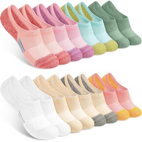 8 Pairs No Show Socks Womens Cushioned Low Cut Ankle Invisible Socks Non Slip Athletic Casual Socks