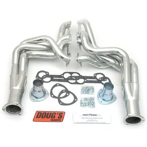 رؤوس دوغ D523 2 "4 أنبوب كامل الطول رأس العادم المغلفة السيراميك المغلفة ل Pontiac Firebird 400-455 70-74