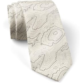 ( Topographic Map ) Fashion Novelty Necktie, Conversation Neckwear Ties Great for Party and Events