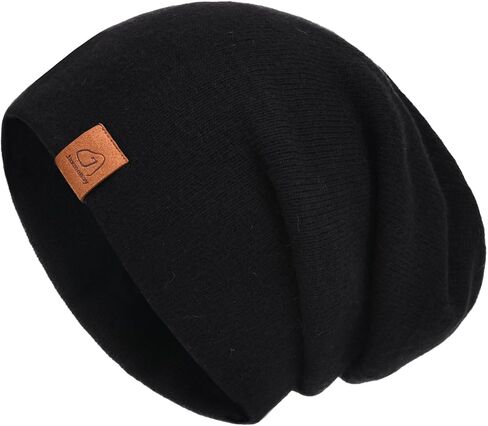 jaxmonoy Slouchy Knit Beanies Winter Hats for Women Men Soft Warm Reversible Slouch Cuffed Skull Knitted Beanie Cap in Kuwait