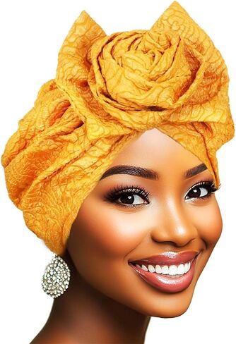 Woeoe Flower Hats Hats African Head يلف عمولات مرنة للنساء للنساء in Kuwait