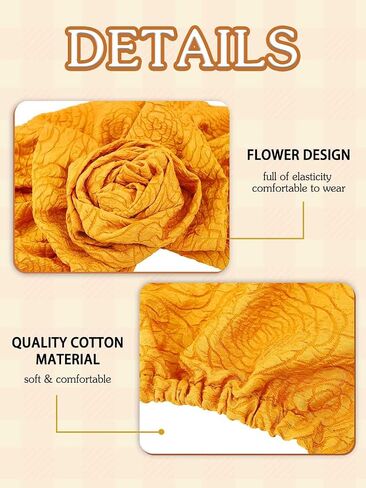 Woeoe Flower Hats Hats African Head يلف عمولات مرنة للنساء للنساء in Kuwait