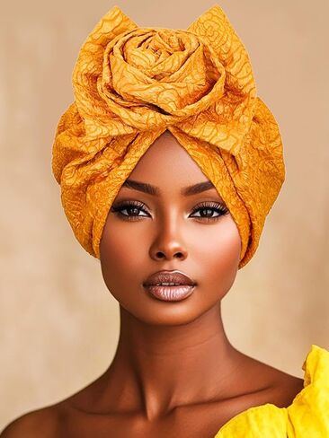 Woeoe Flower Hats Hats African Head يلف عمولات مرنة للنساء للنساء in Kuwait