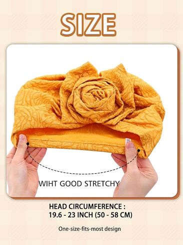 Woeoe Flower Hats Hats African Head يلف عمولات مرنة للنساء للنساء in Kuwait
