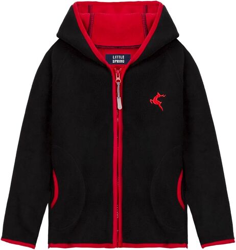 LittleSpring Neutral Boys Girls Polar Fleece Hoodies Jacket with Pockets Full Zip Outwear in Saudi Arabia