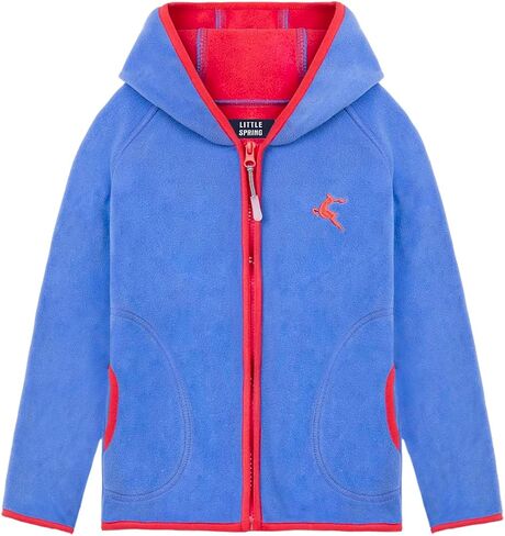 LittleSpring Neutral Boys Girls Polar Fleece Hoodies Jacket with Pockets Full Zip Outwear in Saudi Arabia