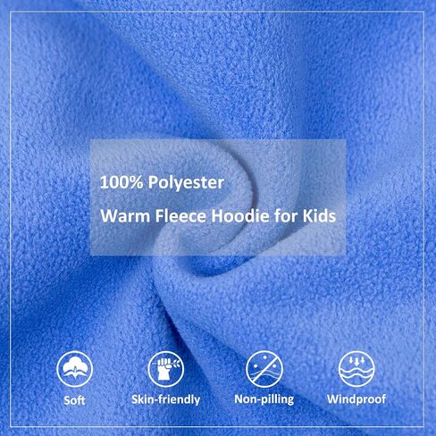 LittleSpring Neutral Boys Girls Polar Fleece Hoodies Jacket with Pockets Full Zip Outwear in Saudi Arabia