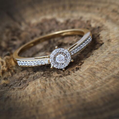 Dzon Sterling Silver 1/8 CT TDW Diamond Promise Ring للنساء (I-J ، I2) in Kuwait
